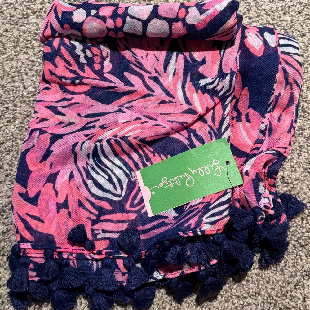 NWT Lilly Pulitzer Resort Infinity Loop Scarf A Jungle in Here